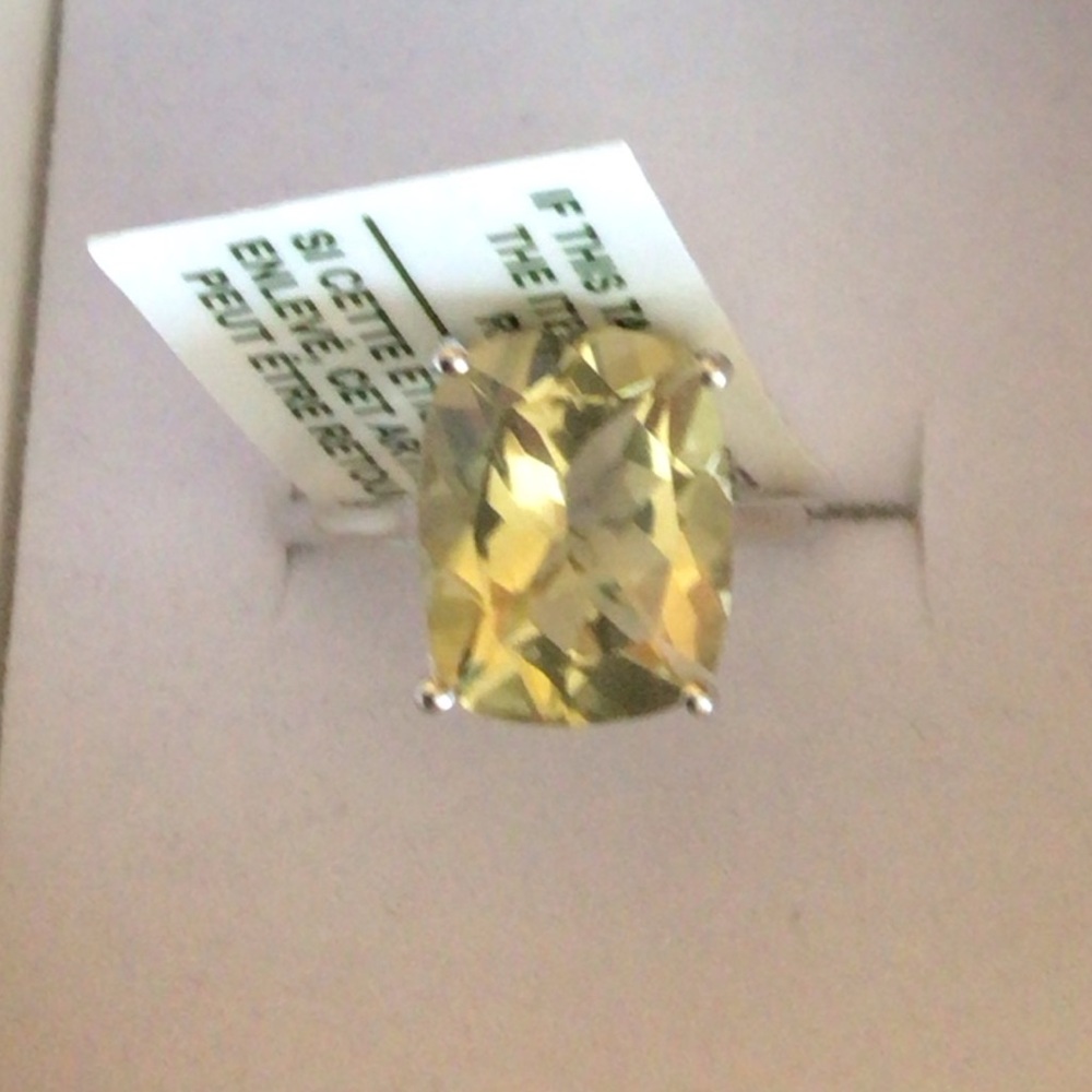 Sterling Silver Lemon Quartz Cocktail Ring